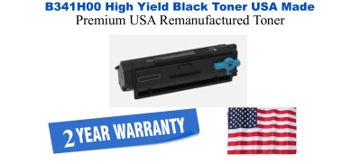 B341H00 High Yield Black Premium USA Remanufactured Brand Toner