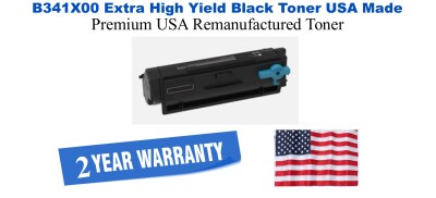 B341X00 Extra High Yield Black Premium USA Remanufactured Brand Toner