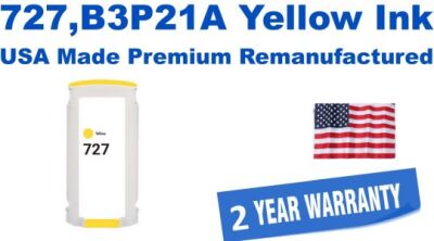 727,B3P21A Yellow Premium USA Made Remanufactured ink