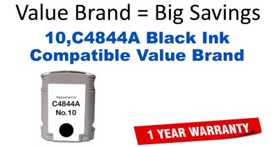 10,C4844A Black Compatible Value Brand ink