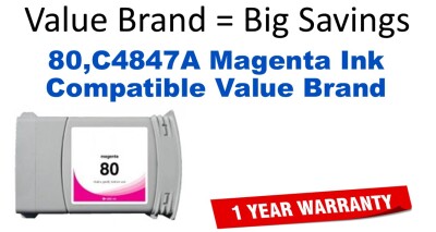 80,C4847A Magenta Compatible Value Brand ink