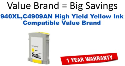 940XL,C4909AN High Yield Yellow Compatible Value Brand ink