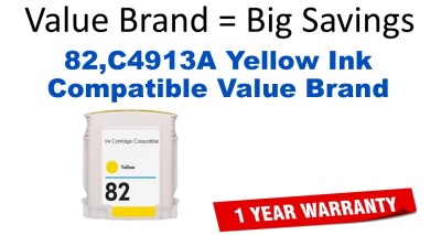 82,C4913A Yellow Compatible Value Brand ink