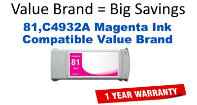 81,C4932A Magenta Compatible Value Brand ink