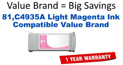 81,C4935A Light Magenta Compatible Value Brand ink