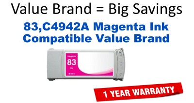 83,C4942A Magenta Compatible Value Brand ink