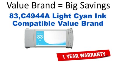 83,C4944A Light Cyan Compatible Value Brand ink
