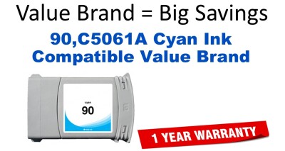 90,C5061A Cyan Compatible Value Brand ink