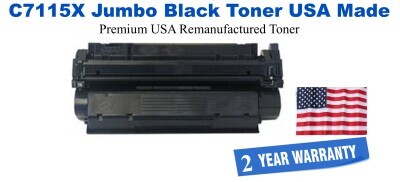 C7115X,15X Jumbo Premium USA Made Remanufactured HP Toner 50% Higher Yield