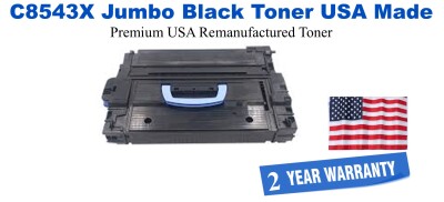 C8543X,43X Jumbo Premium USA Made Remanufactured HP Toner 50% Higher Yield