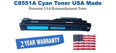 C8551A,822A Cyan Premium USA Remanufactured Brand Toner