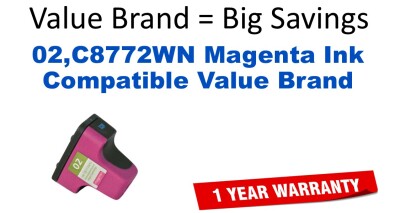 02,C8772WN Magenta Compatible Value Brand ink