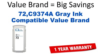 72,C9374A Gray Compatible Value Brand ink