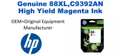 88XL,C9392AN Genuine High Yield Magenta HP Ink