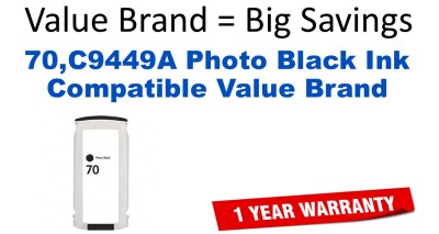 70,C9449A Photo Black Compatible Value Brand ink