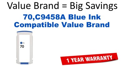 70,C9458A Blue Compatible Value Brand ink