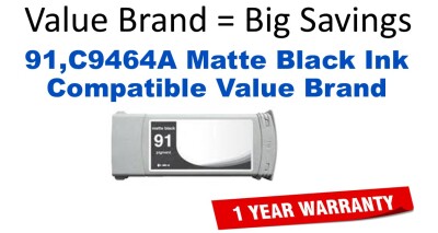 91,C9464A Matte Black Compatible Value Brand ink