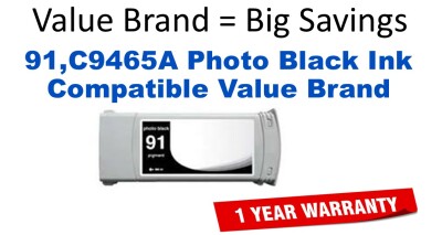 91,C9465A Photo Black Compatible Value Brand ink