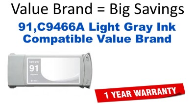 91,C9466A Light Gray Compatible Value Brand ink