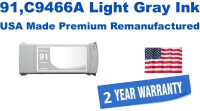 91,C9466A Light Gray Premium USA Made Remanufactured ink