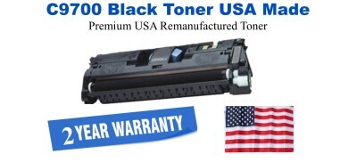 C9700A,121A Black Premium USA Made Remanufactured HP toner