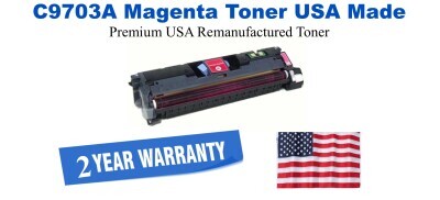 C9703A,121A Magenta Premium USA Made Remanufactured HP toner