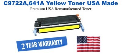 C9722A,641A Yellow Premium USA Remanufactured Brand Toner