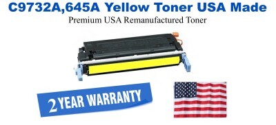 C9732A,645A Yellow Premium USA Remanufactured Brand Toner