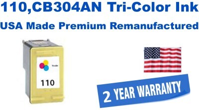 110,CB304AN Tri-Color Premium USA Made Remanufactured ink