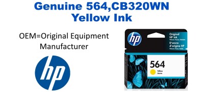 564,CB320WN Genuine Yellow HP Ink