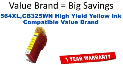 564XL,CB325WN High Yield Yellow Compatible Value Brand ink