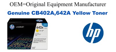 CB402A,642A Genuine Yellow HP Toner