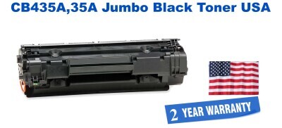 CB435A,35A Jumbo Premium USA Made Remanufactured HP Toner 50% Higher Yield