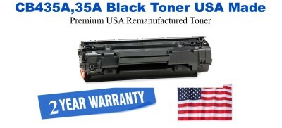 CB435A,35A Black Premium USA Remanufactured Brand Toner