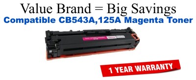 CB543A,125A Magenta Compatible Value Brand toner