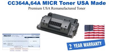 CC364A,64A MICR USA Made Remanufactured toner
