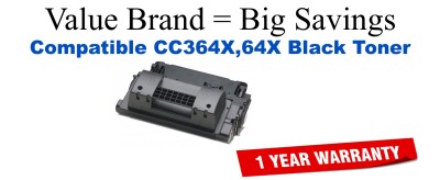 CC364X,64X High Yield Black Compatible Value Brand toner