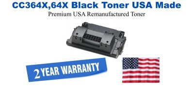 CC364X,64X High Yield Black Premium USA Remanufactured Brand Toner