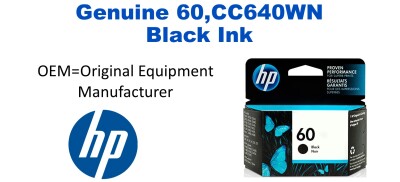 60,CC640WN Genuine Black HP Ink