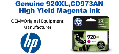 920XL,CD973AN Genuine High Yield Magenta HP Ink