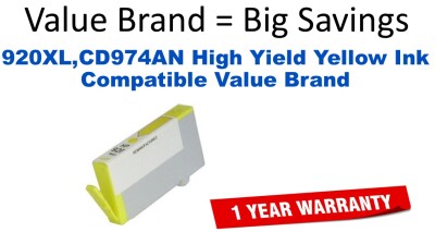 920XL,CD974AN High Yield Yellow Compatible Value Brand ink