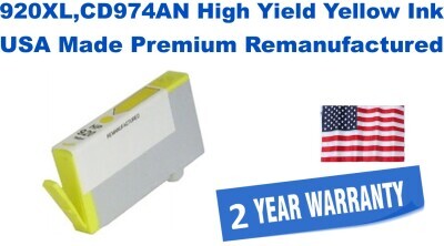 920XL,CD974AN High Yield Yellow Premium USA Made Remanufactured ink