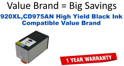 920XL,CD975AN High Yield Black Compatible Value Brand ink