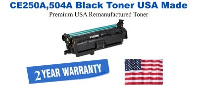 CE250A,504A Black Premium USA Made Remanufactured HP toner
