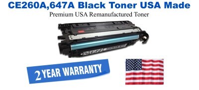 CE260A,647A Black Premium USA Remanufactured Brand Toner