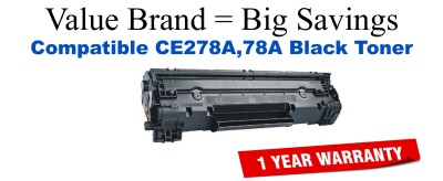 CE278A,78A Black Compatible Value Brand toner