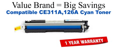 CE311A,126A Cyan Compatible Value Brand toner