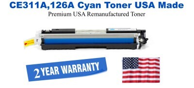 CE311A,126A Cyan Premium USA Remanufactured Brand Toner