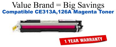 CE313A,126A Magenta Compatible Value Brand toner