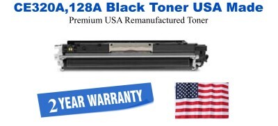 CE320A,128A Black Premium USA Remanufactured Brand Toner